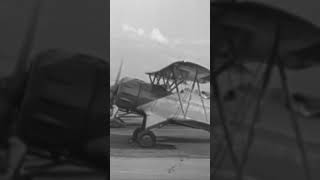 1930s Waco ATO Taperwing Biplanes Ready for Takeoff at Roosevelt Airfield | Vintage #short #shorts