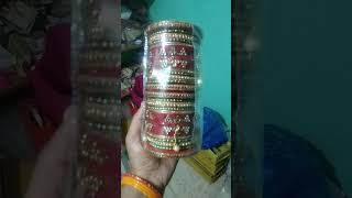 red and multi colour beautiful bridal chura #youtube #short #bridalchuda #multicolour #viralsong