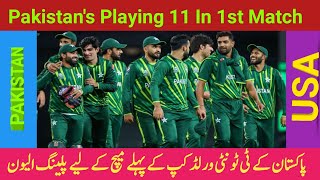 Pakistan's Playing Eleven in 1st T20 Match of T20I World Cup 2024 Against USA at 6 June 2024