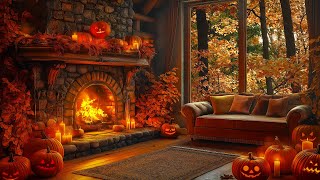 Warm Autumn Jazz Vibes - Positive Jazz Music & Fireplace Sounds for Relax