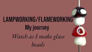 Lampworking/// making glass beads for stitch markers #lampworkbeads  #lampworking #lampwork