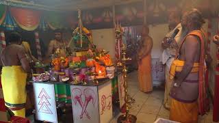 Hindu Sri Kamadchi Ampal Temple: A Hindu Priest sings in praise of the deity