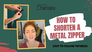 How to shorten a metal zipper