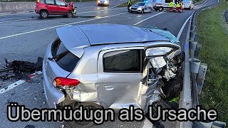 🚒 🚓Frontalzusammenstoß auf der B169 in Fügen 🏥🚑