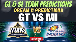 MI Vs GT dream11 predictions | dream11 team | GT vs MI | fantasy cricket #ipl2024 #mivsgt