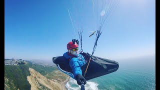 Paragliding in Mussel Rock, Pacifica.  Mission Peak, Fremont.