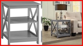 Great product -  Convenience Concepts Oxford End Table with Shelves, Gray