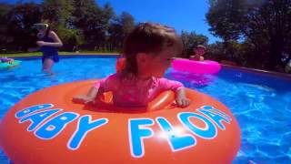 Kids Have Fun on the Swimming Pool with Water Funny Video For Kids