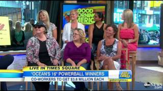 Powerball's 'Ocean's 16' Lotto Winners Bring Luck to 'GMA'