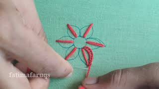 Amazing Flower Design, Hand Embroidery, Floral Embroidery @fatimafaruqs