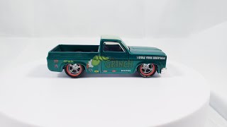 Hot Wheels 83 Chevrolet Silverado Grinch Custom #DCMFDec2022Build