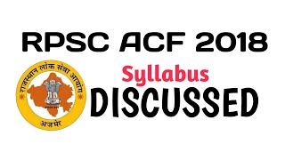 RPSC ACF 2018 ( ASSISTANT CONSERVATOR OF FOREST )