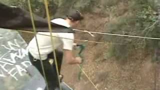 25-Foot Zip Line Attempt Ends In Epic Failure