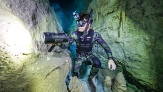 Exploring the Secret Underwater Cave in Exuma, Bahamas - Metal Detecting for Treasure!