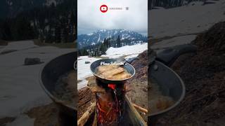 Fish cooking | Top of snow covered mountains | مچھلی