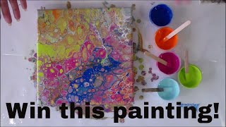 Acrylic Pouring painting giveaway - WIN this painting (NOW CLOSED)