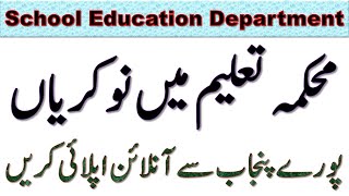 School Education Department Punjab Jobs 2021 | Ppsc jobs 2021 Advertisement 33