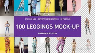 Legging Mockup Deign | Mockup Templates | Mockup Leggings Set