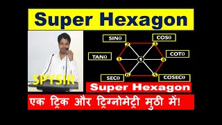 Super Hexagon for Trigonometric Identities, Magic Hexagon for Trigonometry, कभी नहीं भूलेंग, Trick