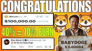 CONGRATULATIONS 40% से 70% BURNING 🥵 BABY DOGECOIN🔥BRAKING TODAY🤑1₹ BABY DOGECOIN PRICE PREDICTION