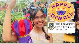 DIWALI 🪔 in UNIVERSITY OF QUEENSLAND| Brisbane| Student Vlog