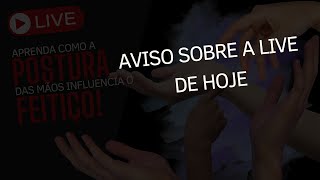 Importante: Sobre a Live de amanhã!