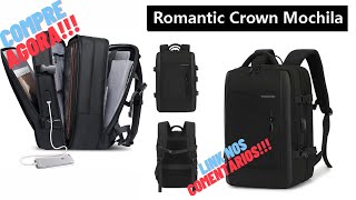 COMPRE AGORA!!! Romantic Crown Mochila de Viagem Expansivel #amazon #mochilão