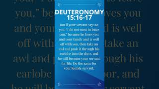 Daily Bible Verse - Deuteronomy‬ 15:16-17 – October 17, 2023