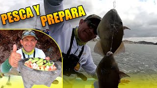 PESCA Y PREPARA CEVICHE AL MOLCAJETE | Lupe Lofish