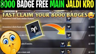 8000 badge free in freefire  claim now #freebadges #8000badges free #claimbadges #howtoclabadges