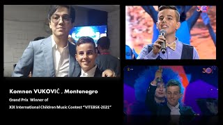 Dimash Димаш - Komnen VUKOVIĆ winning songs "Čuvam svijet"/"Je T'aime in “VITEBSK-2021 (with Lyrics)