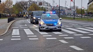 Small motorcade code 3 in Warsaw