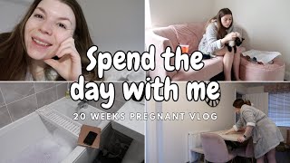 Spend The Day With Me 20 Weeks Pregnant | Feeling Overwhelmed, Nursery Planning, Cleaning and More!