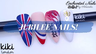 Jubilee Nails 👑 Hand Painted Nail Art using Kiki London Gel Polish