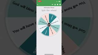 Affirmation wheel spin 33 #motivation