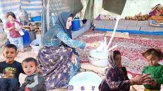 The nomadic life of Farhanaz with the children of Zulfa's neighbor with Aida