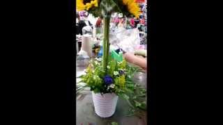 Making of Flower Bouquet | Sunflower in Vase