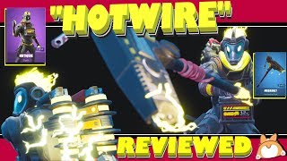 Complete Honest Review: Fortnite "HOTWIRE" Skin + "MEGAVOLT" Pickaxe Gameplay /NEW UPDATE