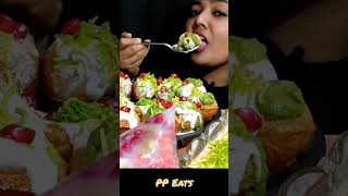 Dahi golgappe 🤤 #mukbang #eatingvideos #dahigolgappa #asmreating