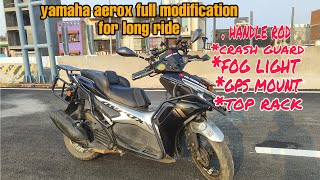 Aerox modification for long ride #aerox155 #palvishnuvlogs