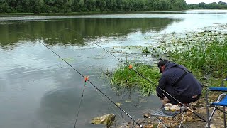 Ловля ЛЕЩА на ДОНКУ на мелководье! Ловля леща на ОКЕ ! Рыбалка на ОКЕ!