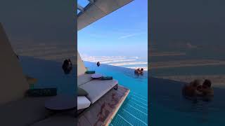 Next level views 200 metres high at aura skypool. It is the world's highest 360 degree infinity pool