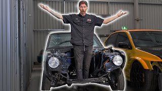 Supercharged Datsun 1200 Ute Pulled Apart!? // Carshop F1 R34 GTR Greddy Turbo Upgrade