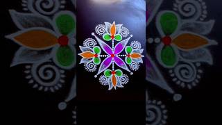 Simple lotus flower rangoli kolam design 🌺#short #trending