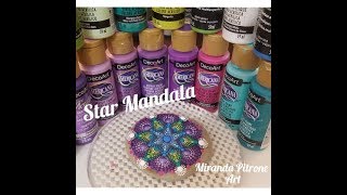 Star Dot mandala ~ Step by Step Painting using Dotting Tools  Miranda Pitrone ~ How to Paint Dot Art