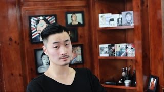 라인염색으로 포인트를 살린 포마드 헤어스타일 / Clean cut and styling for men using a card ManHair BarBering