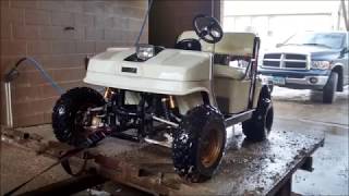 Snowmobile powered off road golf cart!