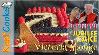 Queens Jubilee Union Jack Victoria Sponge Cake