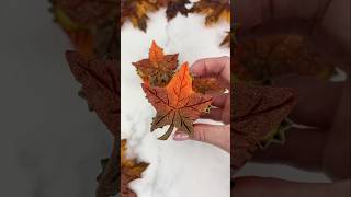 Fall leaves 🍁🧁 #cakedbyrach #cakeart #cupcakes #baking #fallbaking #mapleleaves #shortsfeed #cute