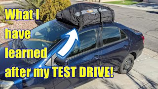 What I have learned after my first test drive with a Roof Cargo Carrier  Sailnovo #founditonamazon